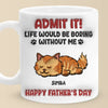 Forever Grateful To Call You Mine - Cat Personalized Custom 3D Inflated Effect Printed Mug - Father's Day, Gift For Dad, Pet Owners, Pet Lovers
