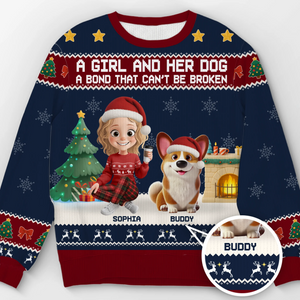 Custom Unisex Ugly Sweatshirt - Personalized Christmas Birthday Gifts For Dog Cat Lovers, Dog Dad And Mom, Cat Owners - Forever My Fur Family