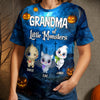Custom Unisex T-shirt - Personalized Halloween Birthday Gifts For Mom, Grandma - Little Monsters Light Up Halloween