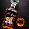 Custom Glass Whiskey Bottle - Personalized Best Friend Birthday Gifts For Women, Besties, Sisters, BFF , Wine, Bourbon, Whiskey Lovers - Forever Drunk On Friendship
