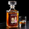 Custom Glass Whiskey Bottle - Personalized Best Friend Birthday Gifts For Women, Besties, Sisters, BFF , Wine, Bourbon, Whiskey Lovers - Forever Drunk On Friendship