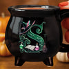 Custom 12oz Ceramic Cauldron Coffee Mug - Personalized Halloween Witchy Gifts For Besties, Sisters, BFF, Family, Yourself - Just A Witch, Sipping On Trouble