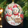 Custom Snowman Acrylic Ornament - Personalized Anniversary Christmas Wedding Gifts For Husband And Wife, Him And Her - Snow Couple, Snow Love
