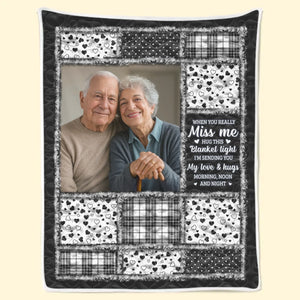 Custom Photo Blanket - Personalized Christmas Memorial Sympathy Gifts For Loss Of Mom, Dad - The Light of Your Love Guides Me