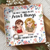 Custom Full-Print Jewelry Dish - Personalized Best Friend Birthday Gifts For Women, Besties, Sisters, BFF - Bestie Chaos Brings Endless Laughs