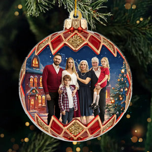 Custom Photo Acrylic Ornament - Personalized Christmas Birthday Gifts For Mom, Dad, Brother, Sister, Kids - Always Close at Heart