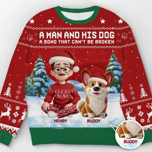 Custom Unisex Ugly Sweatshirt - Personalized Christmas Birthday Gifts For Dog Lovers, Dog Dad And Mom - Festive Fur Baby Love