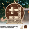 Custom Double Layer Wooden Ornament - Personalized Christmas Birthday Gifts For Brother, Sister - Laughter Flows When We Are Together