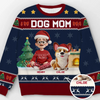 Custom Unisex Ugly Sweatshirt - Personalized Christmas Birthday Gifts For Dog Cat Lovers, Dog Dad And Mom, Cat Owners - Santa’s Favorite Dog Mom