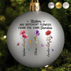 Custom Colored Ball Ornament - Personalized Best Friend Christmas Birthday Gifts For Women, Besties, Sisters, BFF - Besties Bring Sunshine Every Day