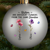 Custom Colored Ball Ornament - Personalized Best Friend Christmas Birthday Gifts For Women, Besties, Sisters, BFF - Besties Bring Sunshine Every Day