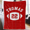 Custom American Football Blanket - Personalized Gift For Birthday, Football Football Lovers, NFL Fans, Sport Lovers, Senior Graduation Gift - Chasing Victory Under The Lights