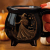 Custom 12oz Ceramic Cauldron Coffee Mug - Personalized Halloween Witchy Gifts For Besties, Sisters, BFF, Family, Yourself - Midnight Magic