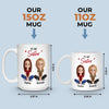 Custom Mug - Personalized Best Friend Birthday Gifts For Women, Besties, Sisters, BFF - Bestie Smiles Brighten Every Day
