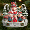 Custom Gnome Acrylic Ornament - Personalized Christmas Birthday Gifts For Mom, Grandma, Kids - My Grandkids Are Special