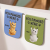 Custom Leather Magnetic Bookmark - Personalized Bookish Gifts For Book Lovers, Bookworms, Cat Mom And Dad - Lost In Chapters