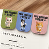 Custom Leather Magnetic Bookmark - Personalized Bookish Gifts For Book Lovers, Bookworms, Dog Dad And Mom, Cat Owners - Where Stories Pause