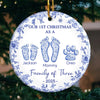 Custom First Christmas Ceramic Ornament - Personalized Christmas Birthday Gifts For Mom, Dad, Brother, Sister, Kids - Together Wrapped In Winter Magic