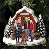 Custom Photo Acrylic Ornament - Personalized Christmas Birthday Gifts For Mom, Dad, Brother, Sister, Kids - Love Warms Every Christmas Night
