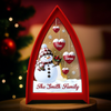 Custom Snowman LED Tabletop Lantern Light - Personalized Christmas Birthday Gifts For Mom, Dad, Brother, Sister, Kids - Love Remains Beyond The Years
