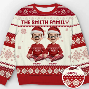 Custom Unisex Ugly Sweatshirt - Personalized Christmas Birthday Gifts For Family, Dog Cat Lovers - Santa’s Favorite Family