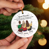 Custom Ceramic Ornament - Personalized Best Friend Christmas Birthday Gifts For Women, Besties, Sisters, BFF - Forever On Your Side