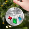 Custom Long Distance Ceramic Ornament - Personalized Christmas Birthday Gifts For Mom, Dad, Brother, Sister, Kids - Love Connects Every State