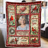 Custom Photo Cardinal Blanket - Personalized Christmas Memorial Sympathy Gifts For Loss Of Mom, Dad - Always Remembered Never Forgotten