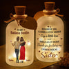Custom Glass Bottle LED Light - Personalized Christmas Best Friend Birthday Gifts For Women, Besties, Sisters, BFF - Bestie Laughs Brighten My Days