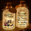 Custom Glass Bottle LED Light - Personalized Christmas Best Friend Birthday Gifts For Women, Besties, Sisters, BFF - Together Forever Through Every Moment
