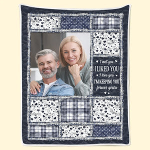 Custom Photo Blanket - Personalized Anniversary Wedding Gifts For Husband And Wife, Him And Her - I Found My Forever In You