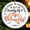 Custom First Christmas Ceramic Ornament - Personalized Christmas Birthday Gifts For Mom, Dad, Brother, Sister, Kids - Together Is Our Best Place