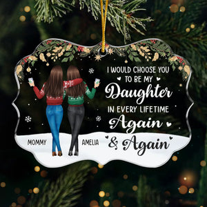 Custom Acrylic Ornament - Personalized Christmas Birthday Gifts For Mom, Daughter - Mom And Me, Always We