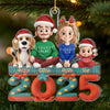 Custom Acrylic Ornament - Personalized Christmas Birthday Gifts For Family, Dog Cat Lovers - Love Lives Here