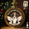 Custom Photo Candlelight Lantern Ornament - Personalized Pet Christmas Memorial Sympathy Gifts For Dogs, Cats - Forever Loved In Gentle Silence
