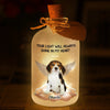 Custom Photo Glass Bottle LED Light - Personalized Pet Christmas Memorial Sympathy Gifts For Dogs, Cats - Warm Memories Of Paws And Love