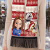 Custom Wool Scarf With Tassel - Personalized Christmas Birthday Gifts For Dog Lovers, Dog Dad And Mom - Fur Mama
