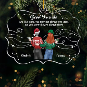 Custom Acrylic Ornament - Personalized Best Friend Christmas Birthday Gifts For Women, Besties, Sisters, BFF - A Journey Without An End