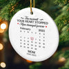 Custom Ceramic Ornament - Personalized Christmas Memorial Sympathy Gifts For Loss Of Mom, Dad - Gone From Sight, Never From Heart