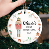 Custom Baby First Christmas Ceramic Ornament - Personalized Christmas Baby Shower, Gender Reveal Gifts For New Moms, New Dads, New Parents - Sweet Beginnings