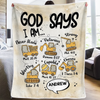 Custom Blanket - Personalized Birthday Gifts For Kids - God Says I Am Truly Loved