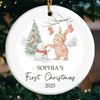 Custom Baby First Christmas Ceramic Ornament - Personalized Christmas Baby Shower, Gender Reveal Gifts For New Moms, New Dads, New Parents - The Star Has Arrived