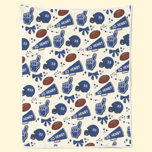 Custom Football Blanket - Personalized Gift For Birthday, Football Football Lovers, NFL Fans, Sport Lovers, Senior Graduation Gift - Proud Football Family