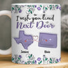 Custom Long Distance Mug - Personalized Best Friend Birthday Gifts For Women, Besties, Sisters, BFF - Hearts Stay Close