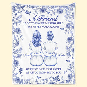 Custom Blanket - Personalized Best Friend Birthday Gifts For Women, Besties, Sisters, BFF - A Hug From Me To You