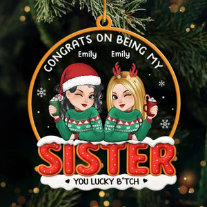 Custom Acrylic Ornament - Personalized Best Friend Christmas Birthday Gifts For Women, Besties, Sisters, BFF - Bestie Moments Spark Endless Joy