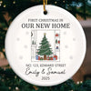 Custom Photo First Christmas In New Home Ceramic Ornament - Personalized Anniversary Christmas Wedding Gifts For Husband And Wife, Him And Her, New Homeowners, Couples, Friends - Together We Built This Home