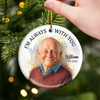 Custom Photo Ceramic Ornament - Personalized Christmas Memorial Sympathy Gifts For Loss Of Mom, Dad - A Life Of Love Remembered Always