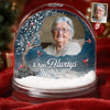 Custom Photo Acrylic Snow Globe - Personalized Christmas Memorial Sympathy Gifts For Loss Of Mom, Dad - Forever Treasured In Every Heart