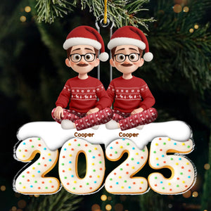 Custom Acrylic Ornament - Personalized Christmas Birthday Gifts For Family, Dog Cat Lovers - Joy Begins With Us